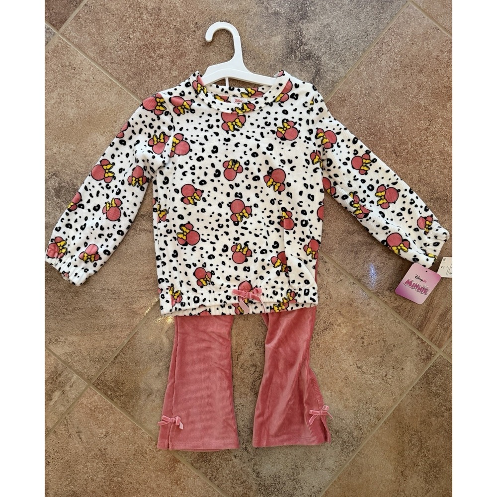 Girls' Disney Jr. Minnie Mouse 2-Piece Long Sleeve & Pants Outfit Set Size 4T